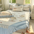 Axyaa Winter Milk Fleece Bed Skirt - Thickened Single Piece Mattress Cover