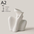 Axyaa Nordic Human Body Ceramic Vase for Stylish Home Decor & Flower Display