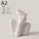 Axyaa Nordic Human Body Ceramic Vase for Stylish Home Decor & Flower Display