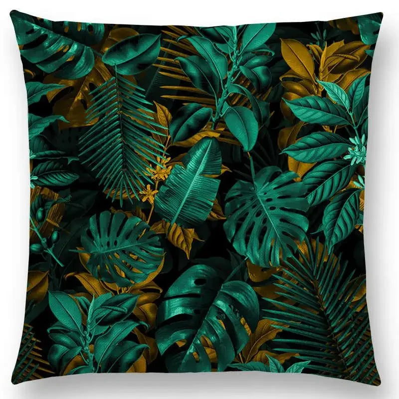 Axyaa Tropical Jungle Garden Throw Pillow Covers