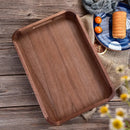 Axyaa Black Walnut Tray, Rounded Corner, Handheld, High Quality Solid Wood Fruit Tray