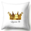 Axyaa King Queen Moon Lip Printed Pillow Cover for Home Sofa Decor 45X45CM