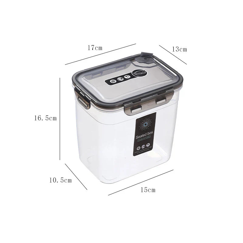 Axyaa Transparent Sealed Food Storage Container Organizer Box Jar