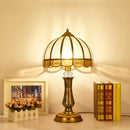 Axyaa European Retro Copper Bedside Lamp for Bedroom and Living Room