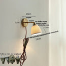 Axyaa Nordic Ceramic LED Wall Light with Pull Chain Switch