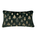 Axyaa Christmas Foil Print Plush Cushion Cover for Living Room and Bedroom