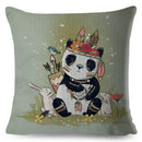 Axyaa Cartoon Panda Bear Pillowcase 45x45cm for Home Decor