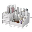 Axyaa Makeup Organizer: Vanity Storage Box with Drawers for Cosmetics, Brushes, Lipstick
