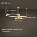 Axyaa Modern Acrylic LED Ring Chandelier for Home & Restaurant Decoration