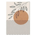Bohemian Leaf Canvas Poster for Modern Living Room Decor - Axyaa