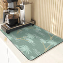 Axyaa Silicone Dish Mat, Flowers Pattern Absorbent Drying Mat for Kitchen Essentials