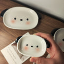 Axyaa Ceramics Dog Plate Set, Underglaze Color, Parent-Child Combination, Savoring Dish