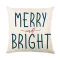 Christmas Decor Pillow Cover 18x18 in Linen Throw - Axyaa Home Decor