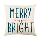 Christmas Decor Pillow Cover 18x18 in Linen Throw - Axyaa Home Decor