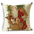 Axyaa Linen Christmas Cushion Cover 45x45cm Home Office Living Room Merry Christmas Gifts
