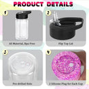 Axyaa Double Layer 10oz Transparent Plastic Water Bottles with Straw Lid