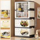 Axyaa Cat House Cabinet: 1-3 Tier, 60cm Wide, Black/Gray for Bedroom/Living Room