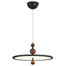 Axyaa Wood Grain LED Pendant Light - Retro Nordic Design
