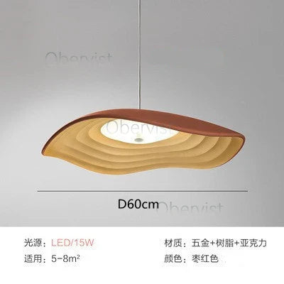 Axyaa Valentina Pendant Light: Wavy Nordic Lampshade for Dining Bedroom Kitchen.