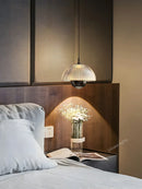 Axyaa Glass LED Pendant Lights for Bedroom and Restaurant Decor