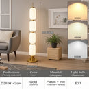 Axyaa Nordic Floor Lamp Iron Base LED Cream Lampshade Home Decor