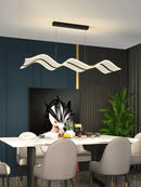 Axyaa LED Wave Pendant Light - Modern Kitchen Living Room Home Decor Hanging Lamp