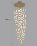 Axyaa LED Crystal Chandelier Ceiling Lamp for Modern Indoor Living Room Lighting