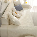 Axyaa Washed Cotton Sofa Cushion Set - Solid Color All Season Universal Sofa Cover
