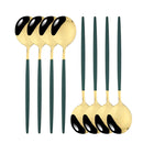 Axyaa Stainless Steel Melon Spoon Set - 8Pcs Dinner Spoons