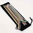 Axyaa Stainless Steel Straw Set - Mixed Colors, Reusable Drinking Straws