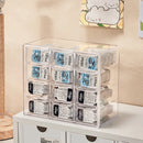 Axyaa Contact Lens Storage Box: Multi-Grid Daily Disposable CabinetTransparent Eye Rack - Large Capacity