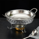 Axya Solid Alcohol Stove Small Hot Pot Commercial Dry Pot Wide Pan Extra Thick Stainless Steel