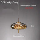 Axyaa Nordic Luxury Star LED Glass Chandelier for Home Decor
