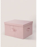 Axyaa Cotton Linen Storage Box with Lid: Large Capacity Organizer for Clothes, Toys, Socks