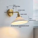 Axyaa White Glass LED Wall Lights Modern Nordic Interior Rotate Up Down Lighting