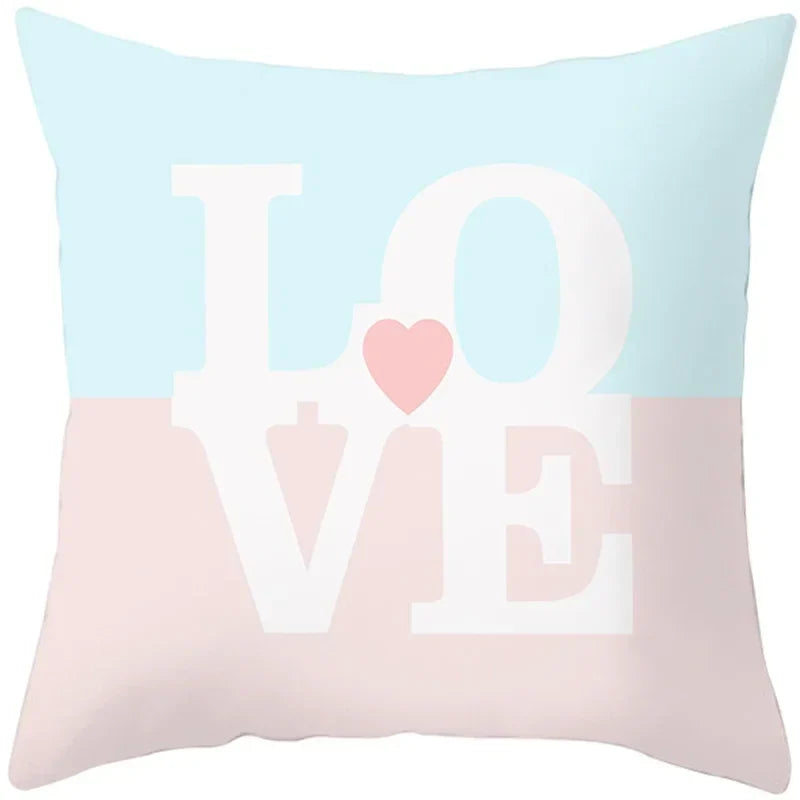 Axyaa Valentine's Day Parchment Pillow Set for Home Sofa, Square Pillowcase