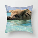 Axyaa Dog Pig Pattern Polyester Throw Pillow Cover Home Decor Pillowcases 45 x 45cm