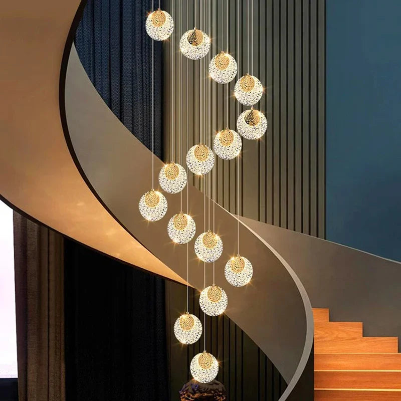 Axyaa Nordic Stair Chandelier Ceiling Light for Living and Dining Room