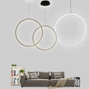 Modern LED Ring Pendant Light by Axyaa: Indoor Minimalist Lamp for Living Room Lighting
