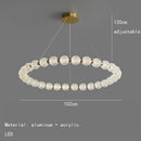 Axyaa Acrylic Ball Ring Pendant Chandelier LED Light for Home and Hospitality