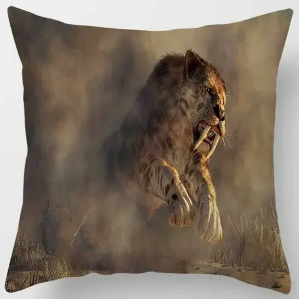 Axyaa African Lion Digital Print Pillowcase Decorative Cover