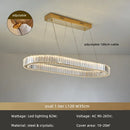 Axyaa Dimmable Crystal Chandelier: Modern LED Pendant Light for Stairs, Luminaria Fixtures