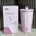 Axyaa Insulated Cold Cup with Diamond-Shaped Straw for Portable Ice Cream Water.