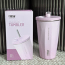 Axyaa Insulated Cold Cup with Diamond-Shaped Straw for Portable Ice Cream Water.