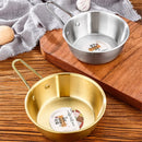 Axya Stainless Steel Golden Rice Wine Bowl Set