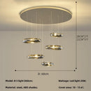 Axyaa Chrome LED Ceiling Chandelier: Modern Luxury Cobblestone Pendant Lights for Living Room