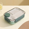 Axyaa 3-Compartment Bento Lunch Box with Fork and Spoon