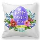 Axyaa Easter Bunny Egg Floral Print Pillowcase