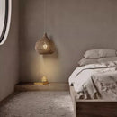 Axyaa Rattan Chandelier: Elegant LED Pendant Light for Home, Restaurant & Hotel