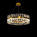 Axyaa Crystal Chandelier in Gold/Silver Finish for Living Room